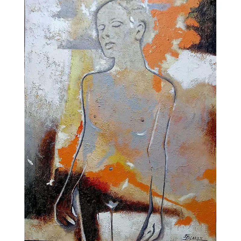 pintura original figurativa 93 x 74 cm pintado a mano Arte y decoración Cuadros Salón Comedor 